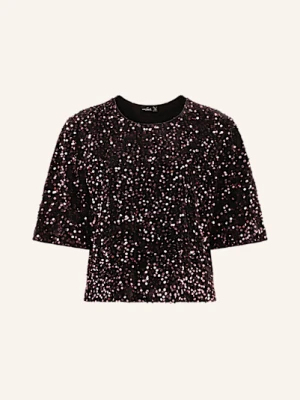 Van Laack Bluzka Vl-Jorina-Xx Z Aksamitu Z Cekinami rot