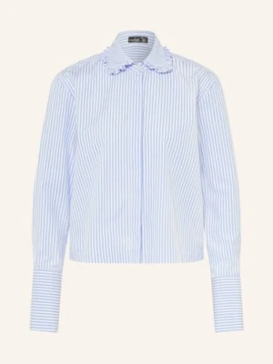 Van Laack Bluzka Vl-Poncys-w36fqs Z Falbankami blau