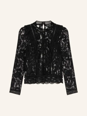 Van Laack Bluzka Vl-Talesia-Xx Z Koronki schwarz