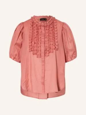 Van Laack Bluzka Vl-Teona-Xx Z Falbanami rot