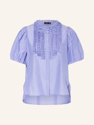 Van Laack Bluzka Vl-Teona-Xx Z Jedwabiem blau