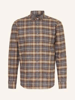 Van Laack Koszula Flanelowa Roy Tailor Fit braun