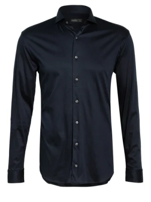 Van Laack Koszula Z Dżerseju Slim Fit blau
