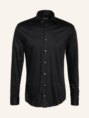 Van Laack Koszula Z Dżerseju Slim Fit schwarz