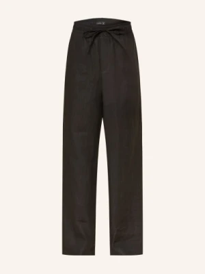 Van Laack Spodnie Lniane Vl-Helena-Br schwarz