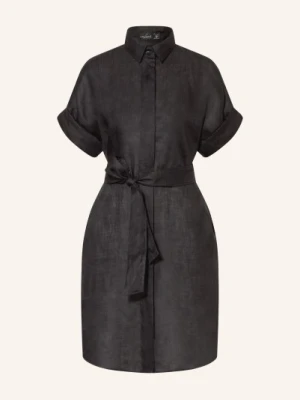 Van Laack Sukienka Koszulowa Vl-Kailyn-Brlv Z Lnu schwarz