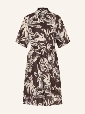 Van Laack Sukienka Koszulowa Vl-Kaimah-Svkn Z Lnu braun