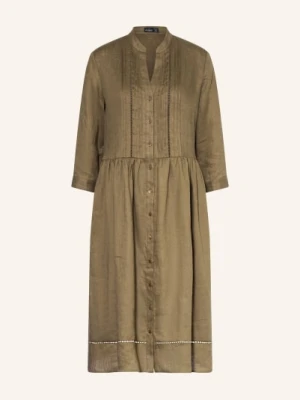 Van Laack Sukienka Lniana Vl-Kaimi-E Z Rękawami 3/4 beige