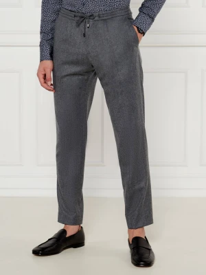 van Laack Wełniane spodnie chino HENOK | Regular Fit szary