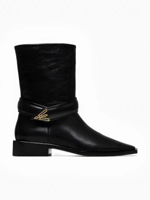 Vanda Novak botki skórzane ZOEY DEEP BLACK