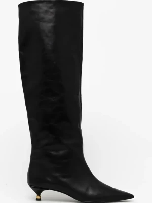 Vanda Novak kozaki damskie skórzane Lisa Deep Black