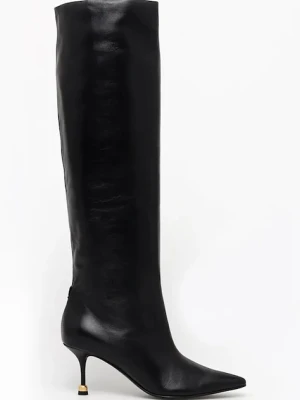 Vanda Novak kozaki skórzane Kaja Deep Black damskie kolor czarny na szpilce