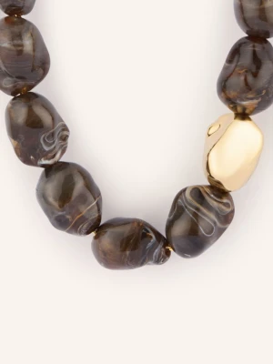 Vanessa Baroni Łańcuszek Big Organic Pearl braun