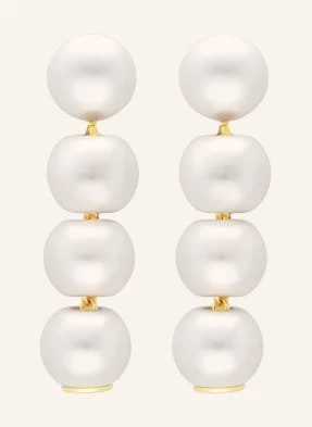 Vanessa Baroni Wiszące Kolczyki Small Beads weiss
