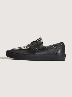 Vans 2-Eyelet Boat Shoe mokasyny damskie skórzane czarny