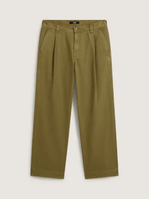 Vans - Authentic Chino Loose Wide Leg Pant Olive Brown, male, Beżowy