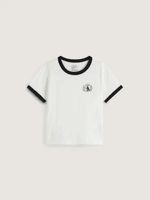 Vans - Berlin Crest Ringer T-Shirt, female, Biały, Size: