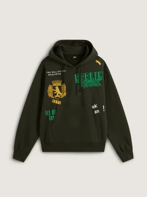 Vans - Berlin Essentials Pullover Hoodie, male, Zielony, Size: