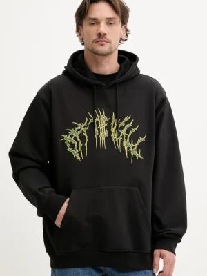 Vans bluza bawełniana męska kolor czarny z kapturem z aplikacją VN000M1NBLK1