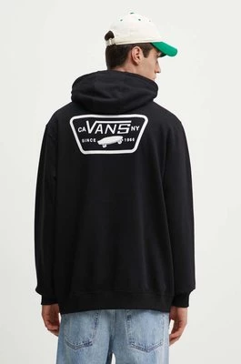 Vans bluza bawełniana męska kolor czarny z kapturem z nadrukiem VN000HNZBLK1