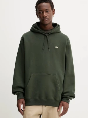 Vans bluza bawełniana męska kolor zielony z kapturem z aplikacją VN000P21EMU1