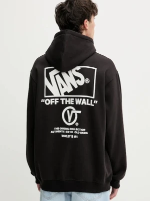 Vans bluza męska kolor czarny z kapturem z nadrukiem VN000PGMY281