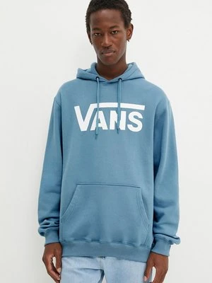 Vans bluza męska kolor niebieski z kapturem z nadrukiem VN000HNXJCN1