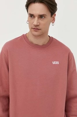 Vans bluza męska kolor różowy z aplikacją