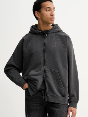 Vans bluza męska kolor szary z kapturem gładka VN000PJMBLK1