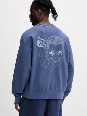 Vans bluza oversize męska z bawełny niebieski