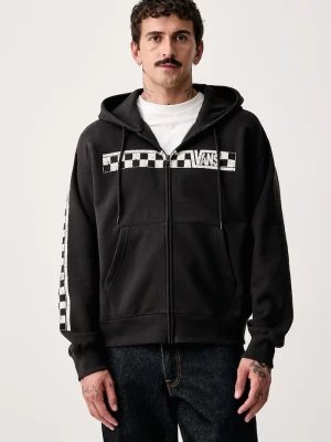 Vans bluza rozpinana z kapturem męska z bawełną czarny