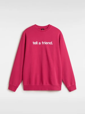 Vans - Bluza Tell a Friend Crew, male, Różowy, Size: