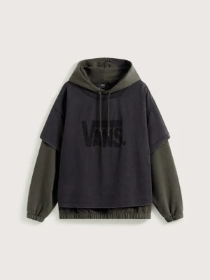 Vans - Bluza z kapturem Act Of Disagreement Lasered, male, Czarny, Size: