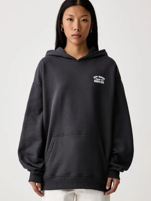 Vans bluza z kapturem damska bawełniana szary