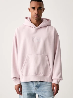 Vans bluza z kapturem męska z bawełną PREMIUM różowy
