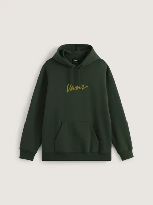 Vans - Bluza z kapturem Scripted Vans Pullover, male, Zielony, Size: