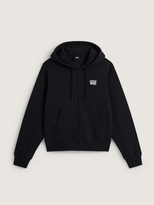 Vans - Bluza z kapturem Stretch Logo Zip Pullover, male, Czarny