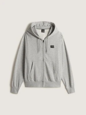 Vans - Bluza z kapturem Stretch Logo Zip Pullover, male, Szary, Size: