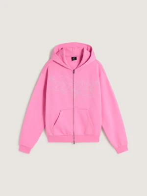 Vans - Bluza z kapturem Y2K Star Zip Pullover, female, Różowy, Size: