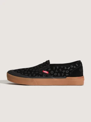Vans - Buty BMX Classic Slip-On Gum, male, Czarny/Czerwony, Size: