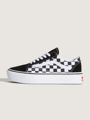 Vans - Buty Checkerboard Old Skool Platform, female, Czarny, Size: