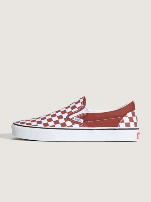 Vans - Buty Classic Slip-On Checkerboard, male, Brązowy, Size: