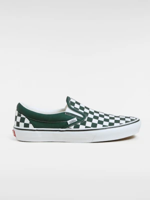 Vans - Buty Classic Slip-On Checkerboard, male, Zielony, Size: