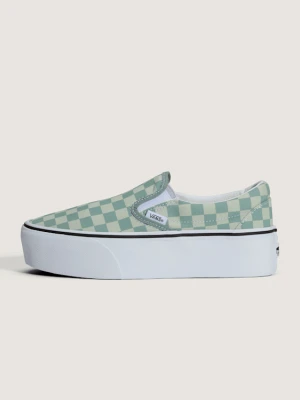 Vans - Buty Classic Slip-On Platform, male, Zielony