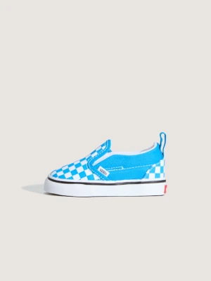 Vans - Buty dla dzieci Classic Slip-On V Checkerboard (1-4 lata)unisex, Niebieski, Size: