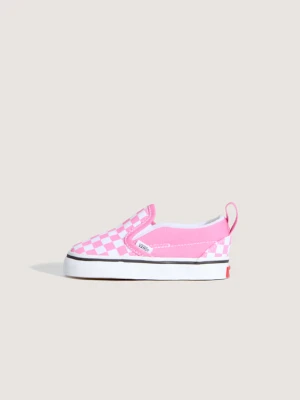 Vans - Buty dla dzieci Classic Slip-On V Checkerboard (1-4 lata)unisex, Różowy, Size:
