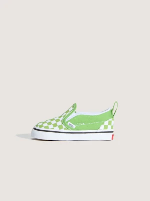 Vans - Buty dla dzieci Classic Slip-On V Checkerboard (1-4 lata)unisex, Zielony, Size: