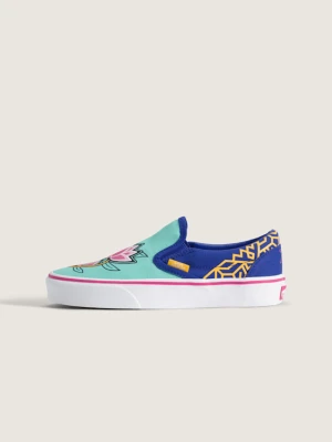 Vans - Buty dla dzieci KPop Demon Hunters X Vans Classic Slip-On (8-14 lat)unisex, Niebieski