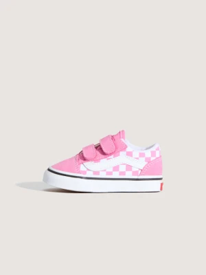 Vans - Buty dla dzieci Old Skool V Checkerboard (1-4 lata)unisex, Różowy, Size:
