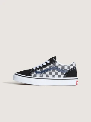 Vans - Buty dla dzieci Old Skool V Checkerboard (4-8 lat)unisex, Niebieski, Size: